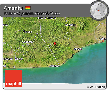 Satellite 3D Map of Amanfu