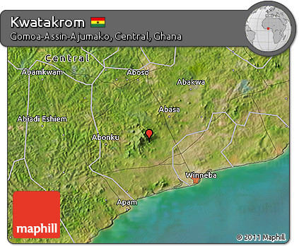 Satellite 3D Map of Kwatakrom
