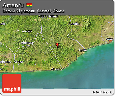 Satellite 3D Map of Amanfu