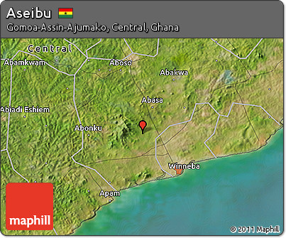 Satellite 3D Map of Aseibu