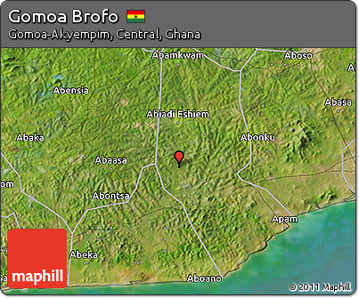 Satellite 3D Map of Gomoa Brofo