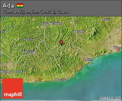 Satellite 3D Map of Ada