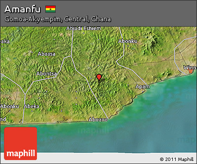 Satellite 3D Map of Amanfu