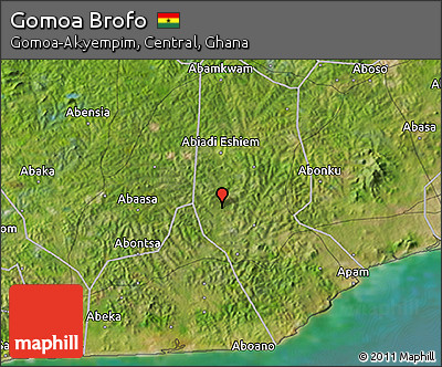 Satellite 3D Map of Gomoa Brofo