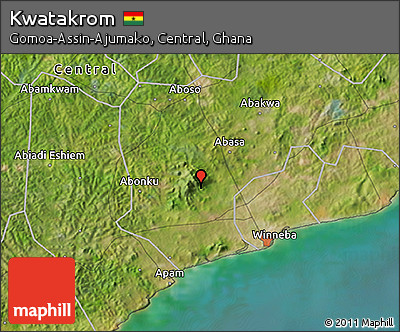 Satellite 3D Map of Kwatakrom