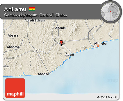 Shaded Relief 3D Map of Ankamu