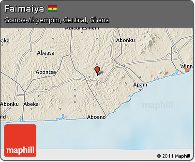 Shaded Relief 3D Map of Faimaiya