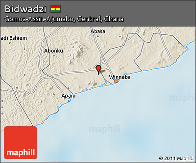 Shaded Relief 3D Map of Bidwadzi