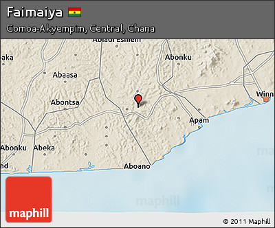 Shaded Relief 3D Map of Faimaiya