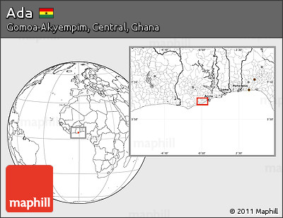 Blank Location Map of Ada