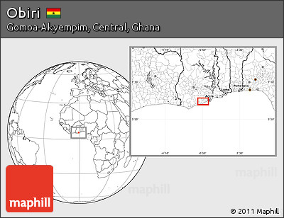 Blank Location Map of Obiri