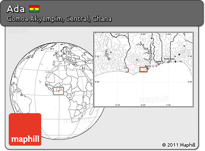 Blank Location Map of Ada