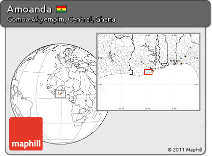 Blank Location Map of Amoanda