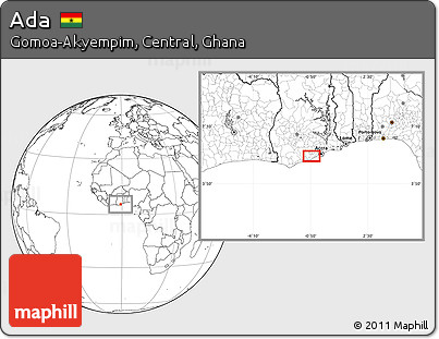 Blank Location Map of Ada