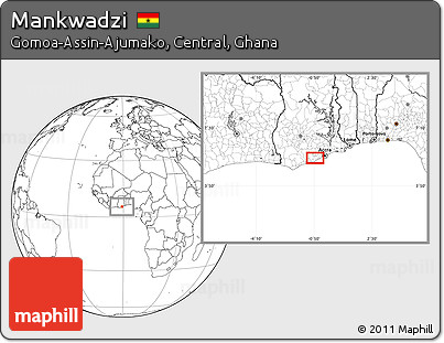 Blank Location Map of Mankwadzi