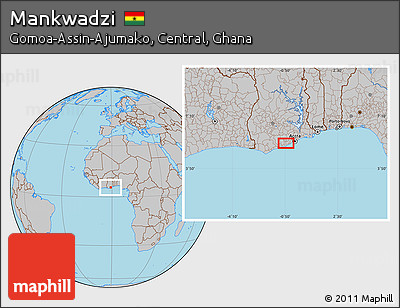 Gray Location Map of Mankwadzi