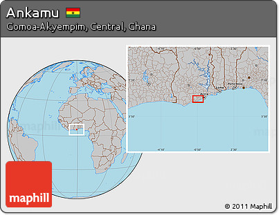 Gray Location Map of Ankamu