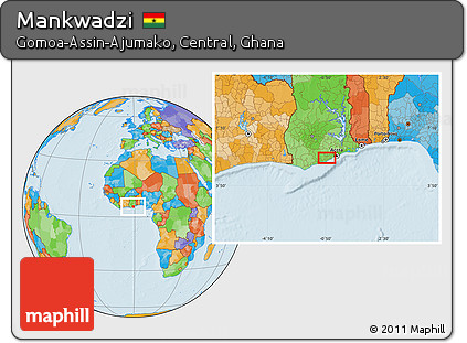 Political Location Map of Mankwadzi