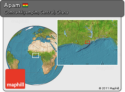 Satellite Location Map of Apam