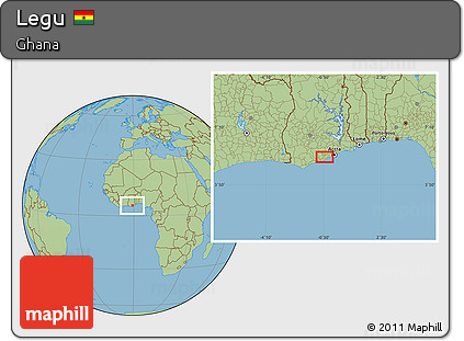 Savanna Style Location Map of Legu