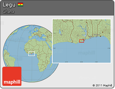 Savanna Style Location Map of Legu
