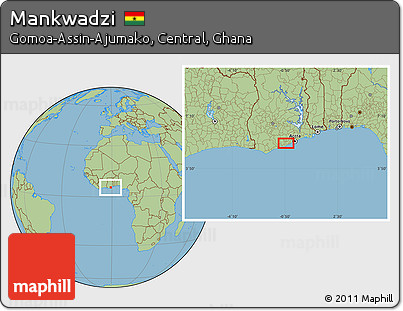 Savanna Style Location Map of Mankwadzi