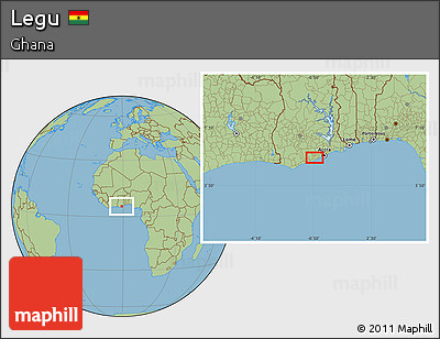 Savanna Style Location Map of Legu