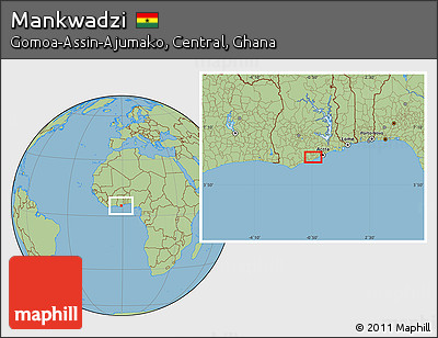 Savanna Style Location Map of Mankwadzi