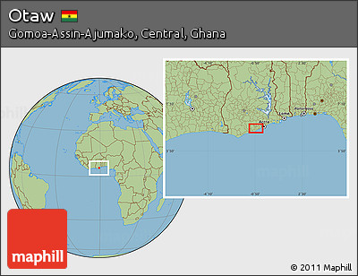 Savanna Style Location Map of Otaw