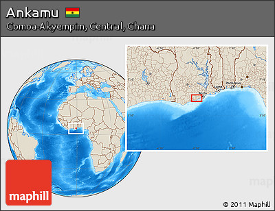 Shaded Relief Location Map of Ankamu