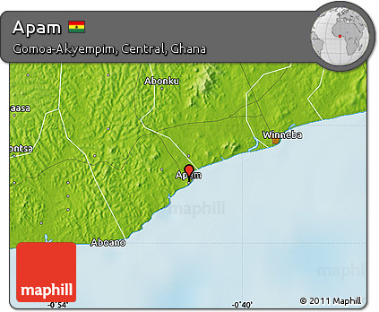 Physical Map of Apam