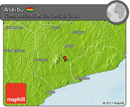 Physical Map of Aseibu
