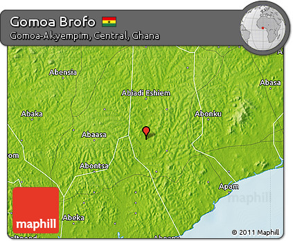 Physical Map of Gomoa Brofo