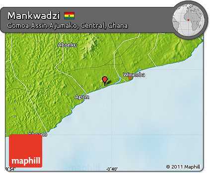 Physical Map of Mankwadzi