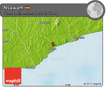 Physical Map of Nsawam