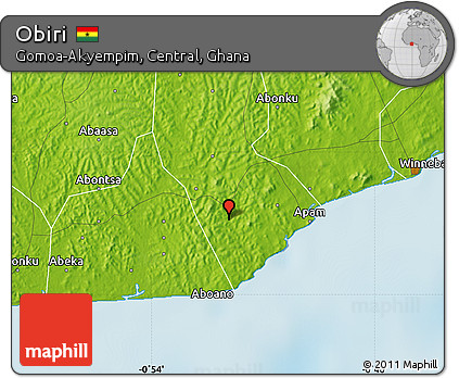 Physical Map of Obiri