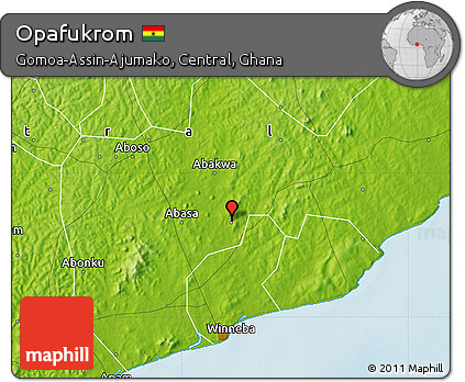 Physical Map of Opafukrom
