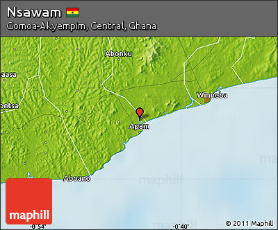 Physical Map of Nsawam