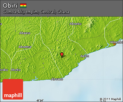 Physical Map of Obiri
