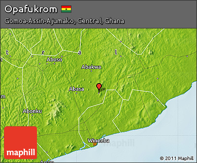 Physical Map of Opafukrom