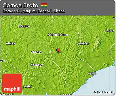 Physical Map of Gomoa Brofo