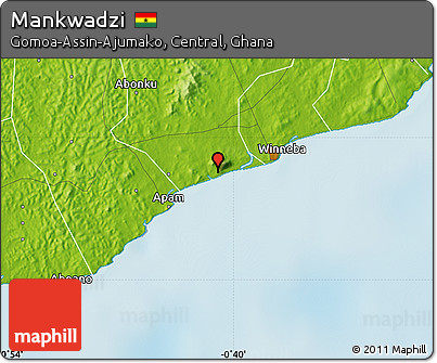 Physical Map of Mankwadzi