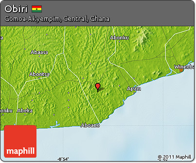 Physical Map of Obiri