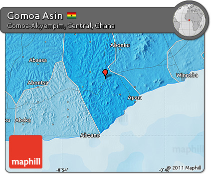Political Map of Gomoa Asin
