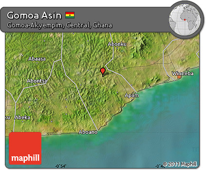 Satellite Map of Gomoa Asin