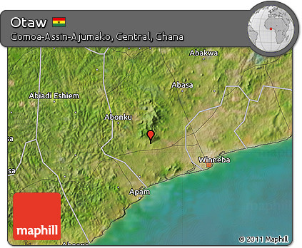 Satellite Map of Otaw