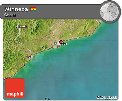 Free Satellite Map of Winneba