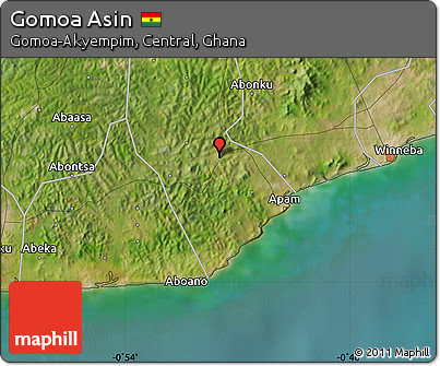 Satellite Map of Gomoa Asin