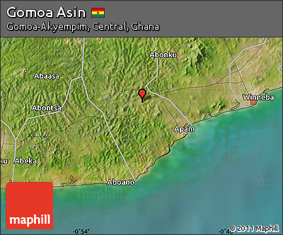 Satellite Map of Gomoa Asin