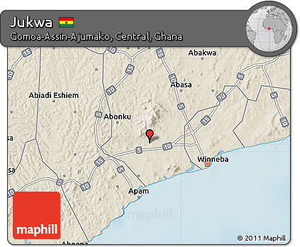 Shaded Relief Map of Jukwa